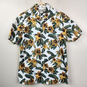 Chor Clothing Co Mens Floral Print Short Sleeve Cotton Button Down Shirt M